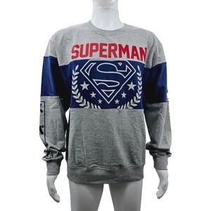 Superman Sweatshirt Men's Large Crewneck Graphic‎ Print Long Sleeve DC Comics